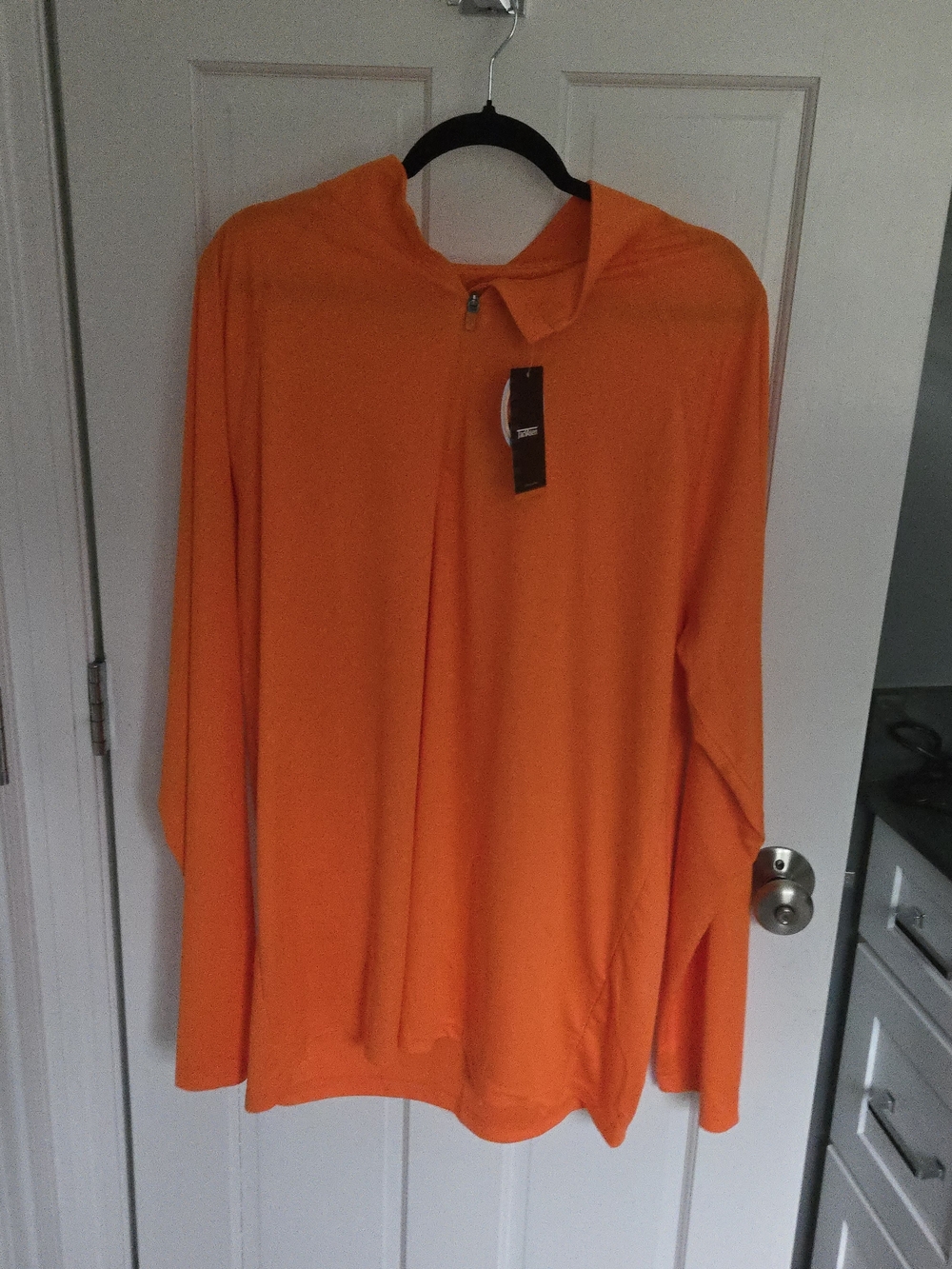 NWT TacVasen Men's 2XL 1/4 Zip Orange Performance Shirt Long Sleeve